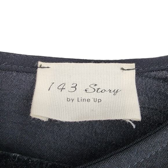 1.4.3 Story by Line Up Black Short Sleeve Pocket Sheath Dress Size Large - Picture 3 of 6